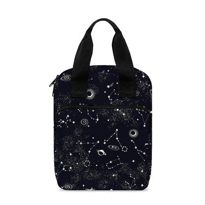 Constellation Space Pattern Print Bible Tote Bag