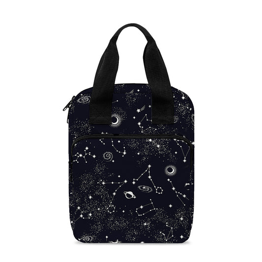Constellation Space Pattern Print Bible Tote Bag