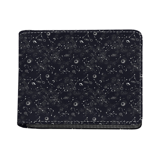 Constellation Space Pattern Print Bifold Wallet