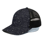 Constellation Space Pattern Print Black Mesh Trucker Cap