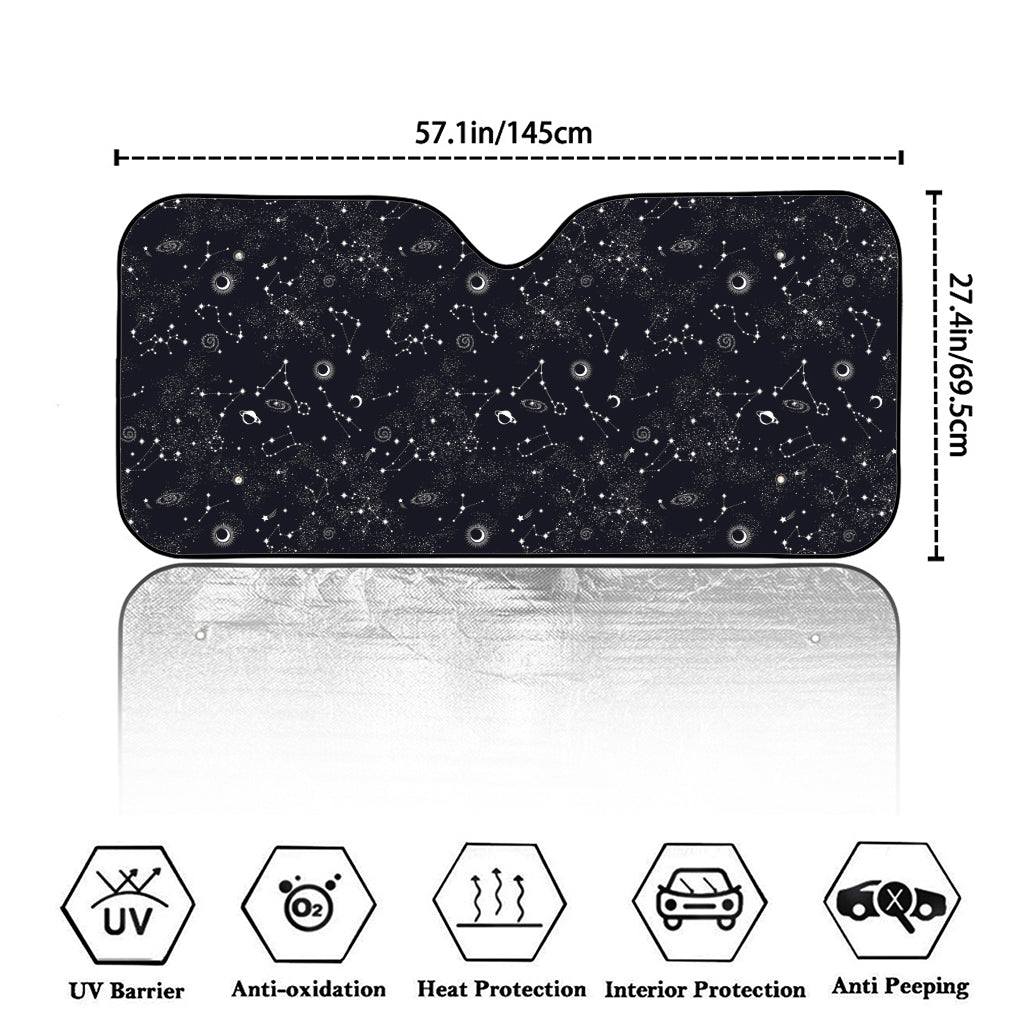 Constellation Space Pattern Print Car Windshield Sun Shade