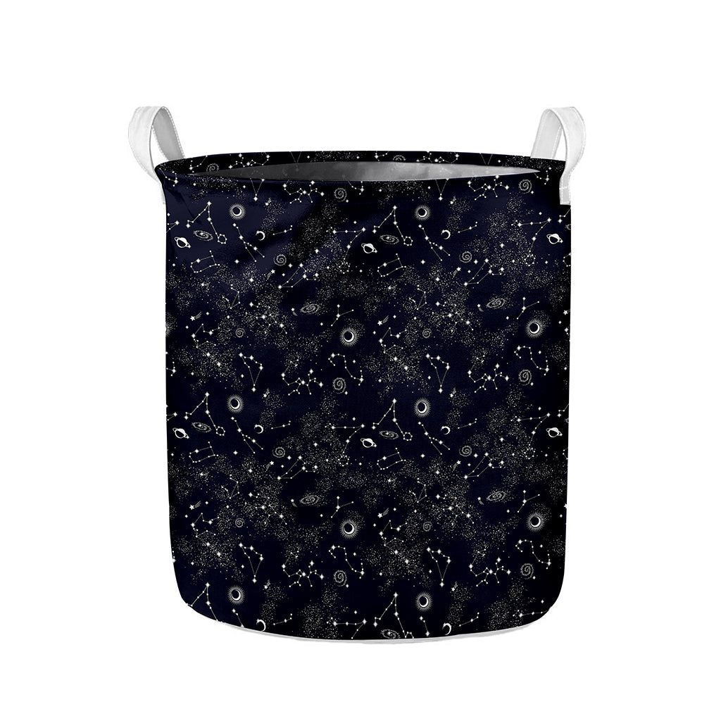 Constellation Space Pattern Print Collapsible Laundry Basket