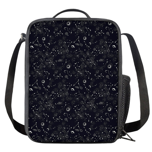 Constellation Space Pattern Print Crossbody Lunch Bag