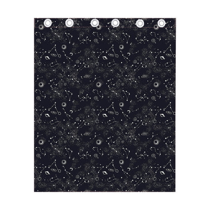 Constellation Space Pattern Print Curtain