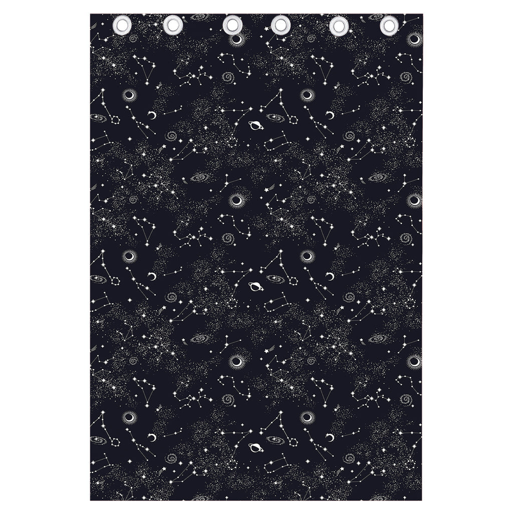 Constellation Space Pattern Print Curtain