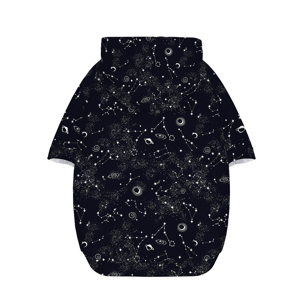 Constellation Space Pattern Print Dog Zip Up Hoodie