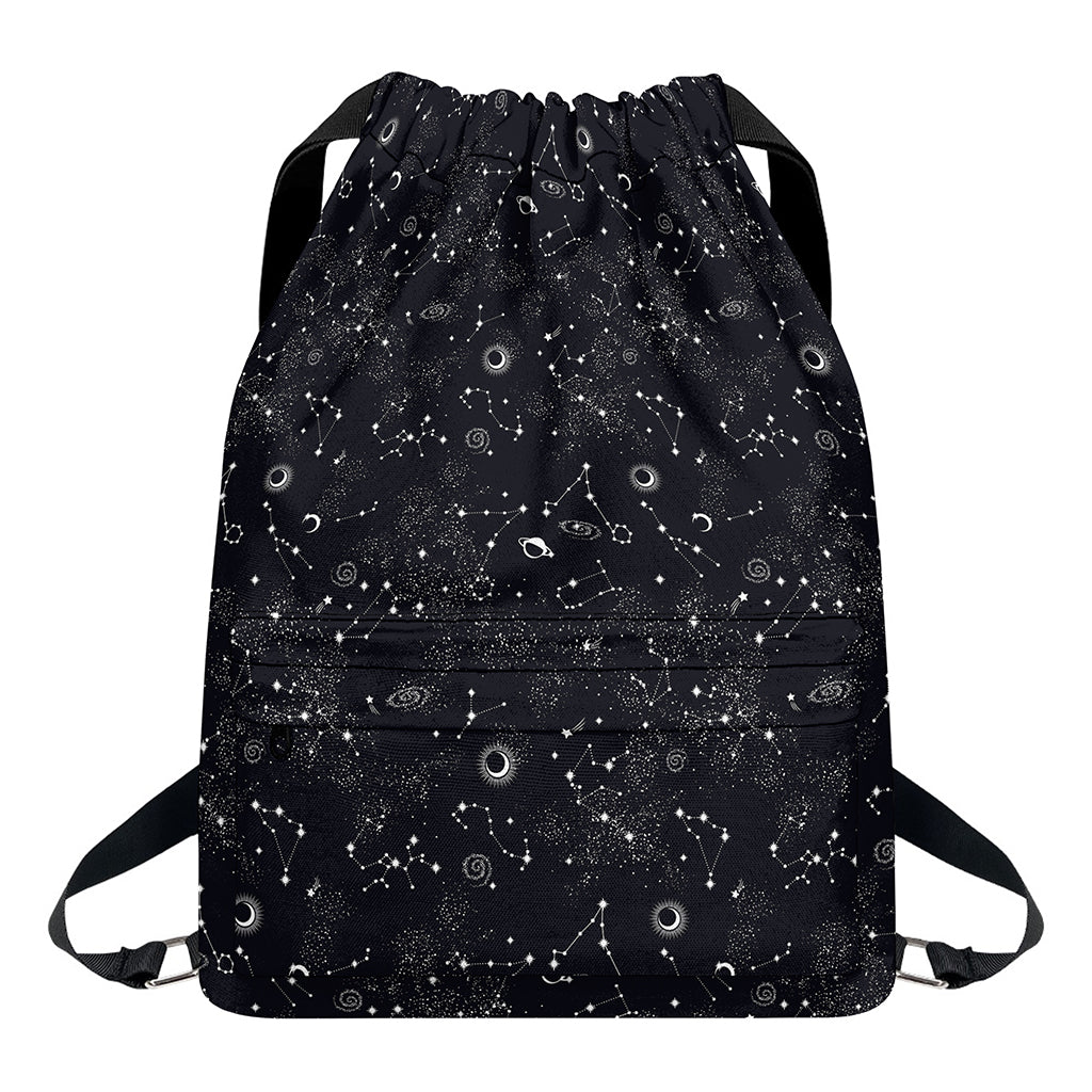 Constellation Space Pattern Print Drawstring Backpack