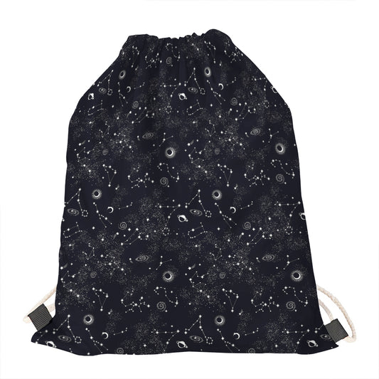 Constellation Space Pattern Print Drawstring Bag
