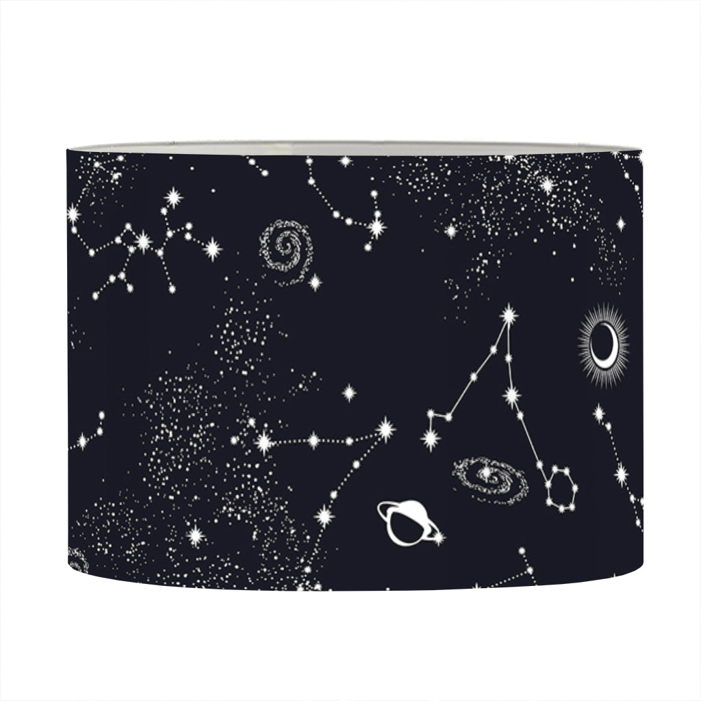 Constellation Space Pattern Print Drum Lamp Shade