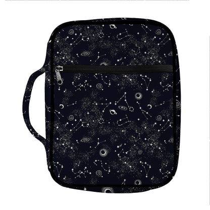 Constellation Space Pattern Print Front Pocket Bible Bag