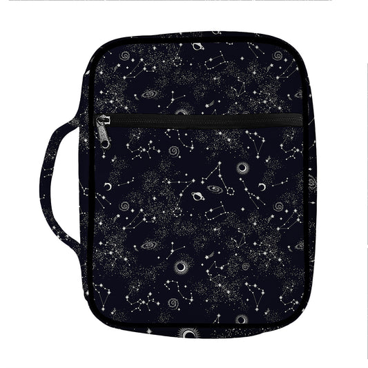 Constellation Space Pattern Print Front Pocket Bible Bag