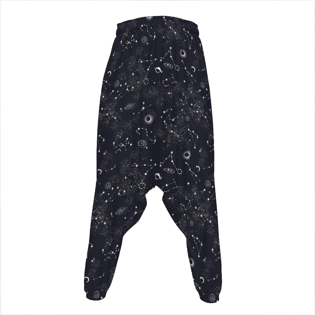 Constellation Space Pattern Print Hammer Pants