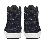 Constellation Space Pattern Print High Top Leather Sneakers