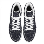 Constellation Space Pattern Print High Top Leather Sneakers