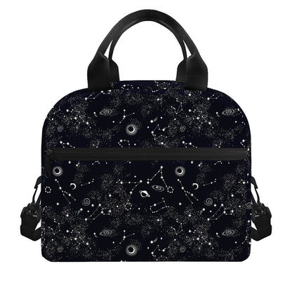 Constellation Space Pattern Print Insulated Lunch Bag