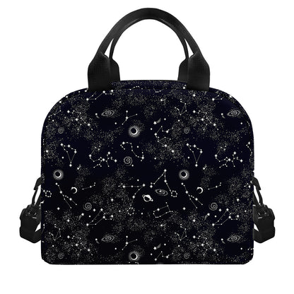 Constellation Space Pattern Print Insulated Lunch Bag