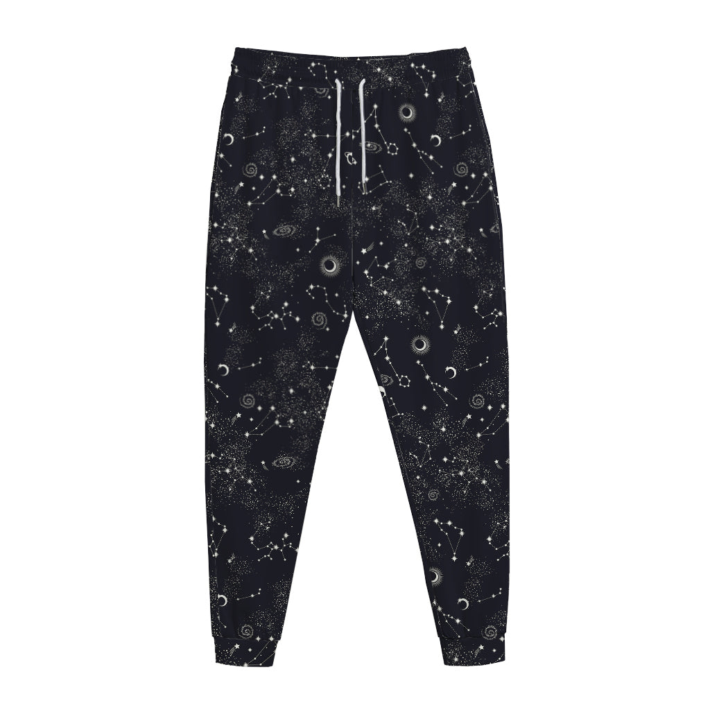 Constellation Space Pattern Print Jogger Pants