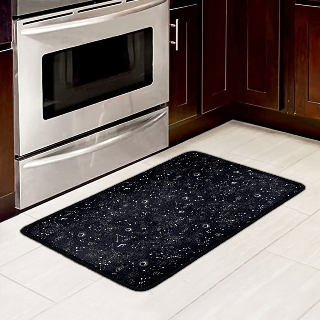 Constellation Space Pattern Print Kitchen Mat