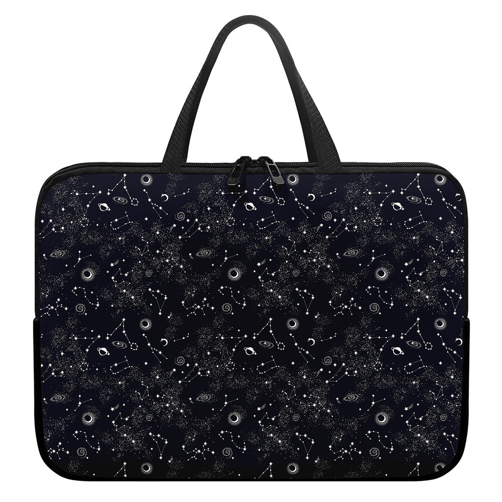 Constellation Space Pattern Print Laptop Sleeve With Handle