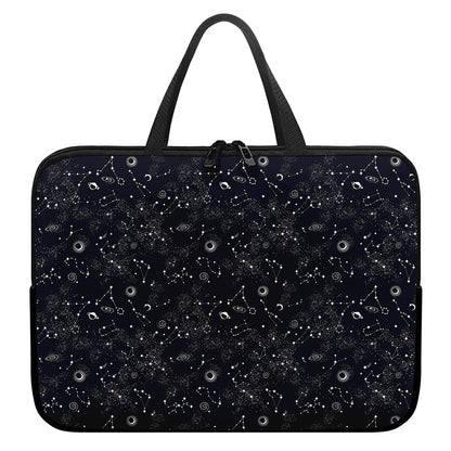 Constellation Space Pattern Print Laptop Sleeve With Handle