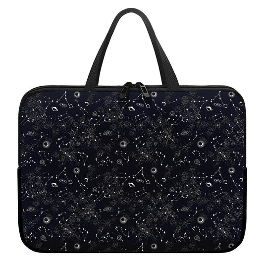 Constellation Space Pattern Print Laptop Sleeve With Handle