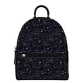 Constellation Space Pattern Print Leather Backpack