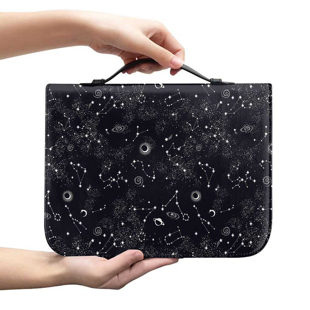 Constellation Space Pattern Print Leather Bible Cover