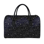 Constellation Space Pattern Print Leather Duffle Bag