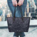 Constellation Space Pattern Print Leather Tote Bag