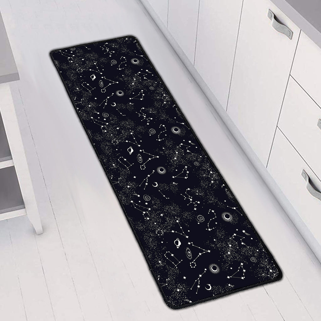 Constellation Space Pattern Print Long Kitchen Mat
