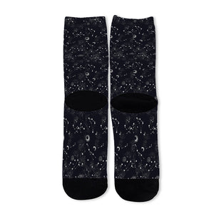 Constellation Space Pattern Print Long Socks