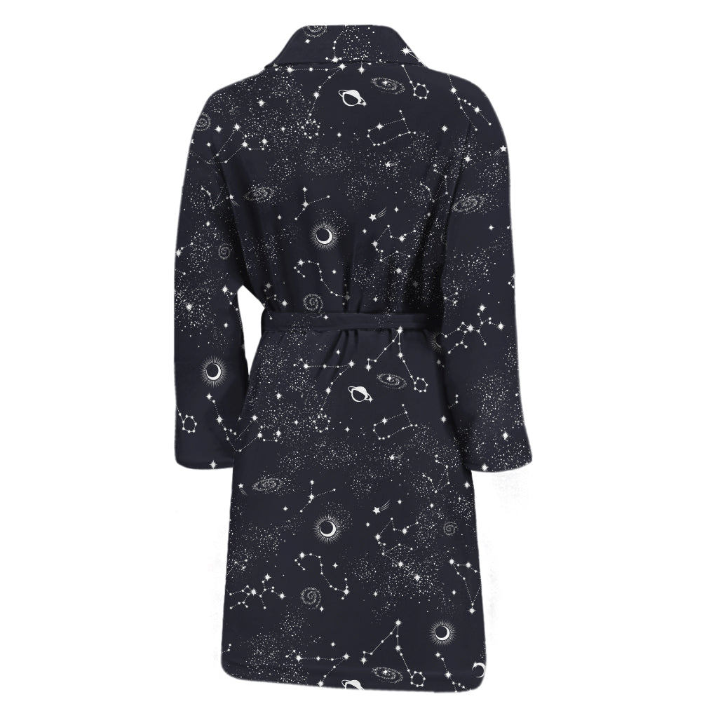 Constellation Space Pattern Print Men's Bathrobe