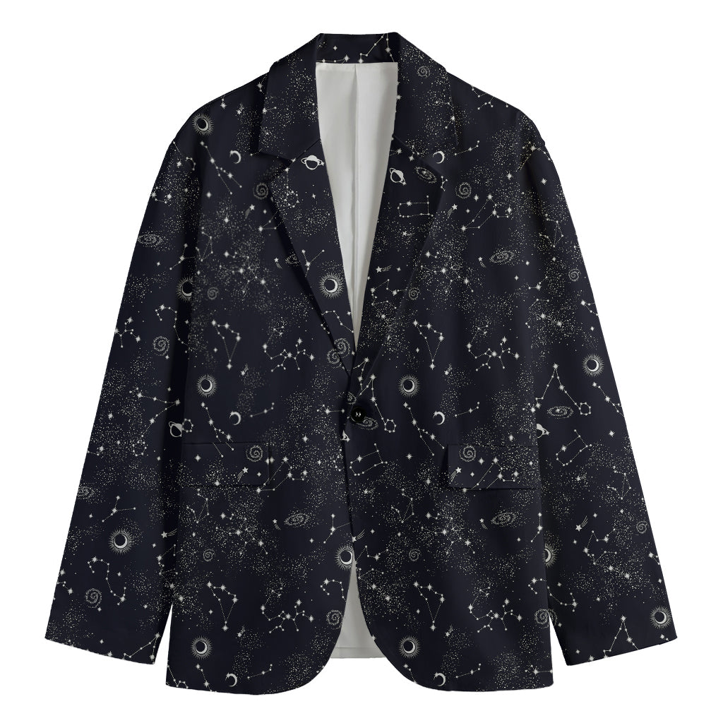 Constellation Space Pattern Print Men's Blazer