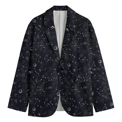 Constellation Space Pattern Print Men's Blazer
