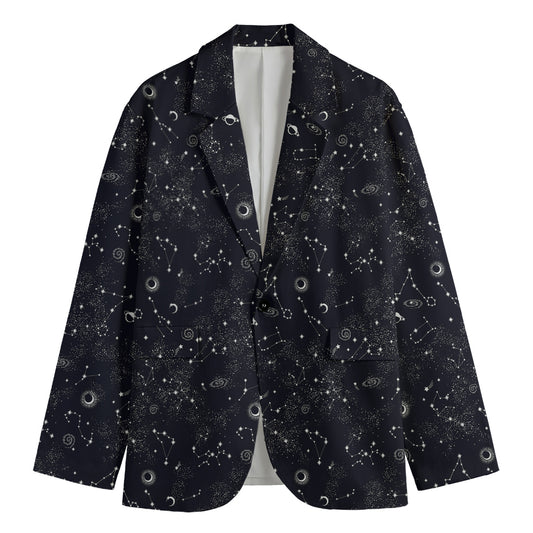 Constellation Space Pattern Print Men's Blazer