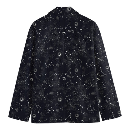 Constellation Space Pattern Print Men's Blazer