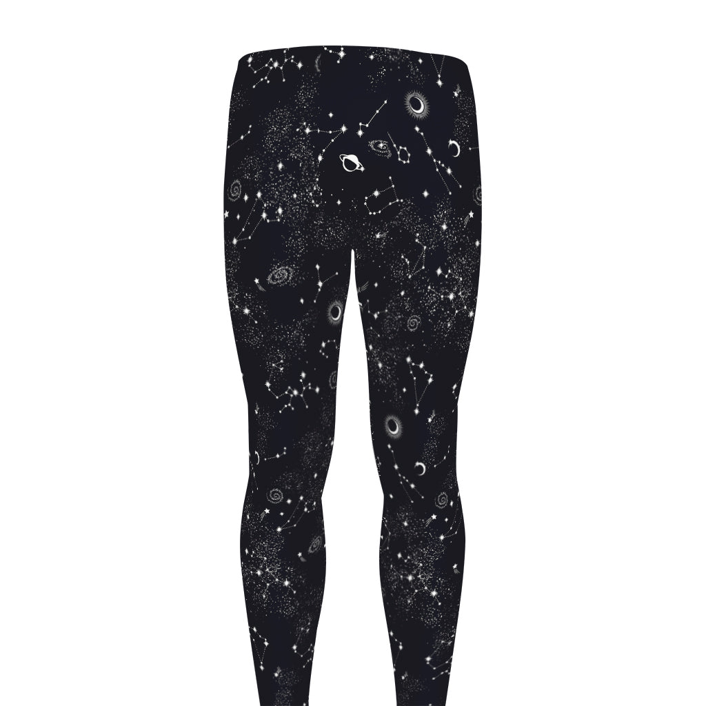 Constellation Space Pattern Print Men's leggings