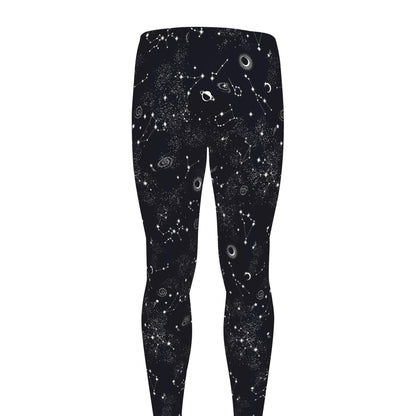 Constellation Space Pattern Print Men's leggings