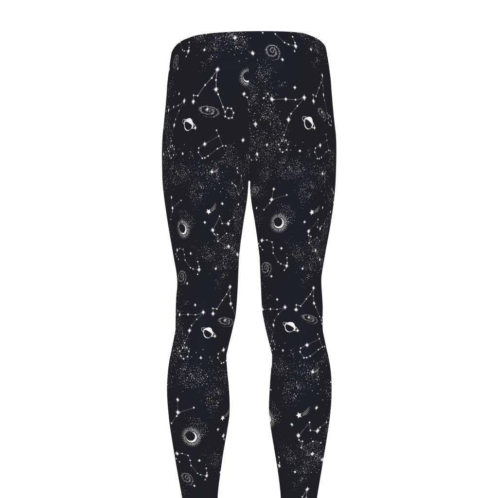 Constellation Space Pattern Print Men's leggings