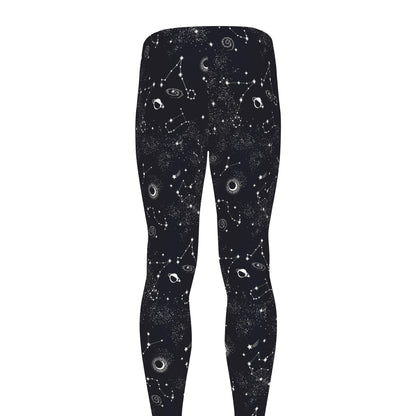 Constellation Space Pattern Print Men's leggings