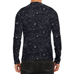Constellation Space Pattern Print Men's Long Sleeve Rash Guard