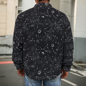 Constellation Space Pattern Print Men's Shirt Jacket