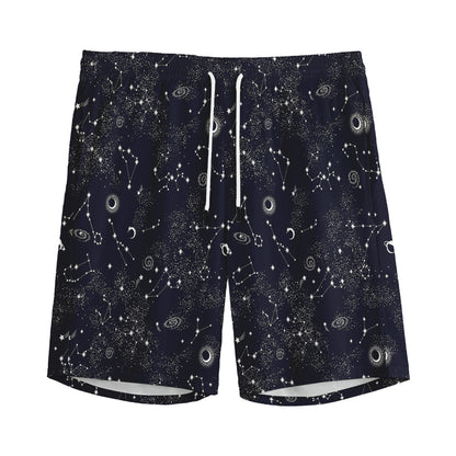 Constellation Space Pattern Print Men's Sports Shorts