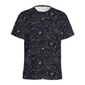 Constellation Space Pattern Print Men's Athletic T-Shirt