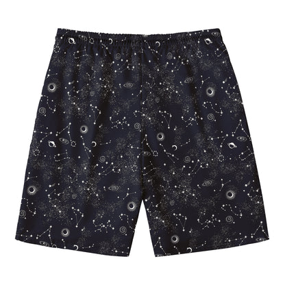Constellation Space Pattern Print Men's Swim Trunks