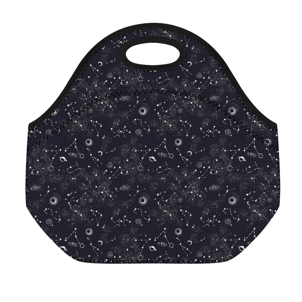 Constellation Space Pattern Print Neoprene Lunch Bag