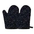 Constellation Space Pattern Print Oven Mitts