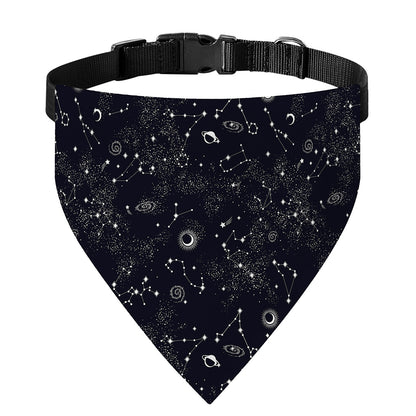 Constellation Space Pattern Print Over The Collar Dog Bandana