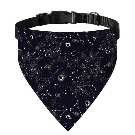 Constellation Space Pattern Print Over The Collar Dog Bandana