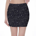 Constellation Space Pattern Print Pencil Mini Skirt
